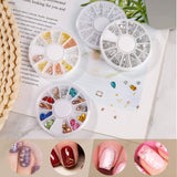 Nail Art Dekorationen & Nagelpinsel Sæt, Nageldesign Zubehör, Nagelset 5 Stk 2 Wege Punktierung Stift, 15 Malerei Polnisch Pinsel Sæt, 10 Streifenband, 4 Boxen Bunte Nagel Rhinestones Dekoration