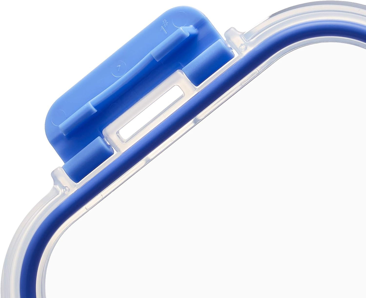 Amazon Basics madbeholdere med lufttætte glaslåg, 14-delt sæt, 7 beholdere og 7 låg, BPA-fri, klar med blå silikonetape Madopbevaringsbokse Naty Shop