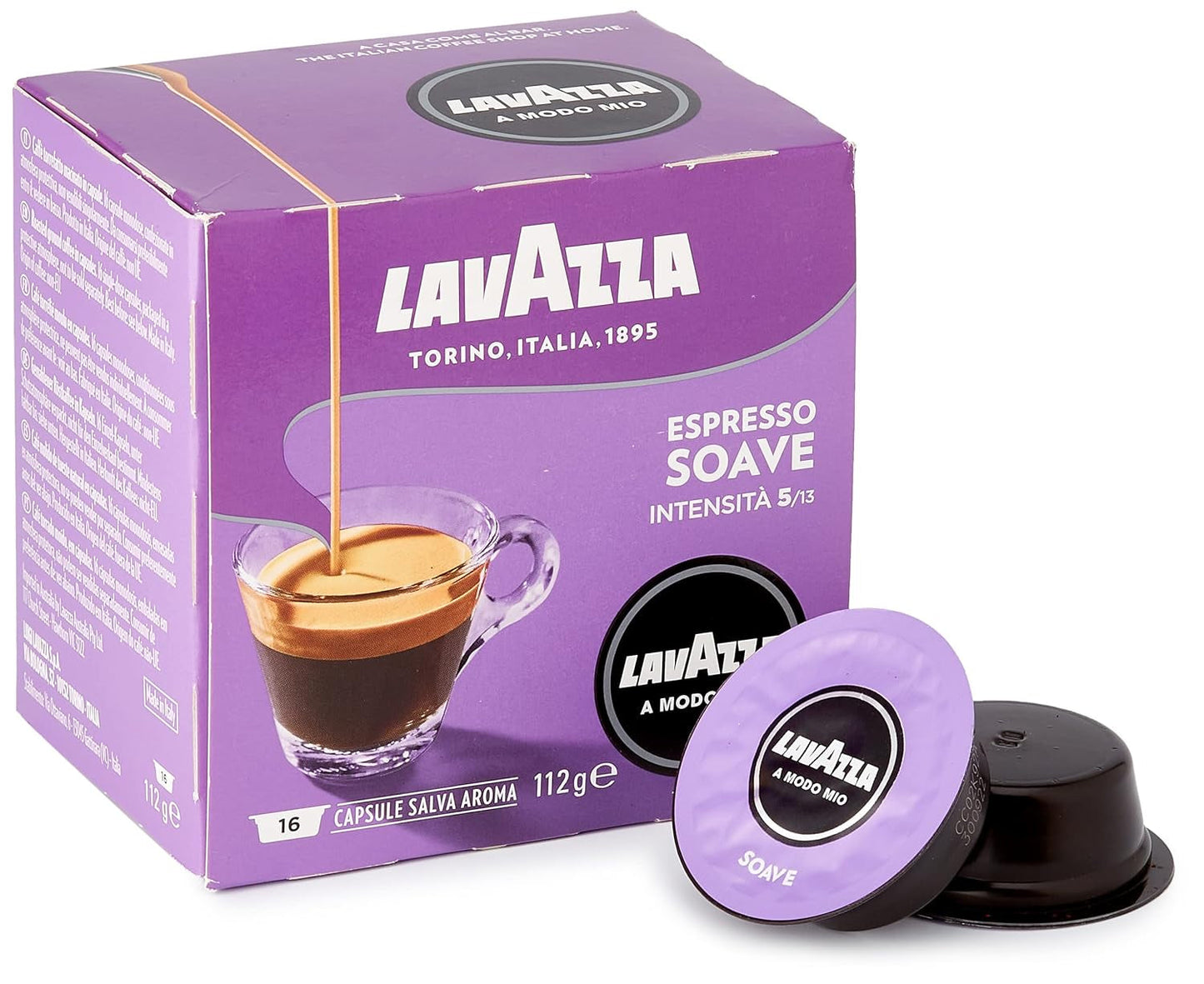 Lavazza A Modo Mio Espresso Soave, 1 x 16 kapsler (1 x 112 g)