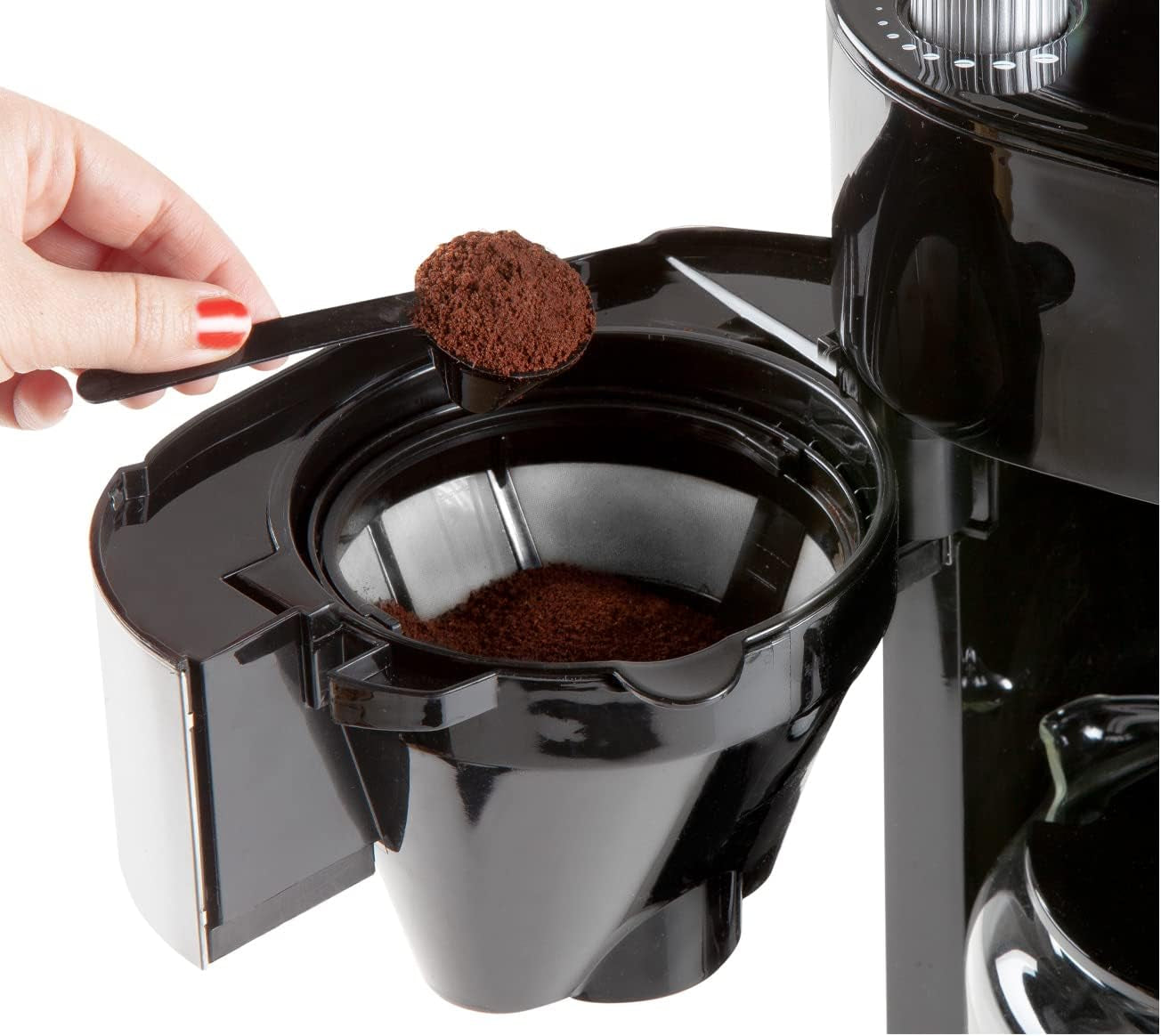 DOMO DO721K "Grind and Brew" espressomaskine - Bean-to-Cup funktion - LCD display - Til malet kaffe eller hele bønner - 1,5 L