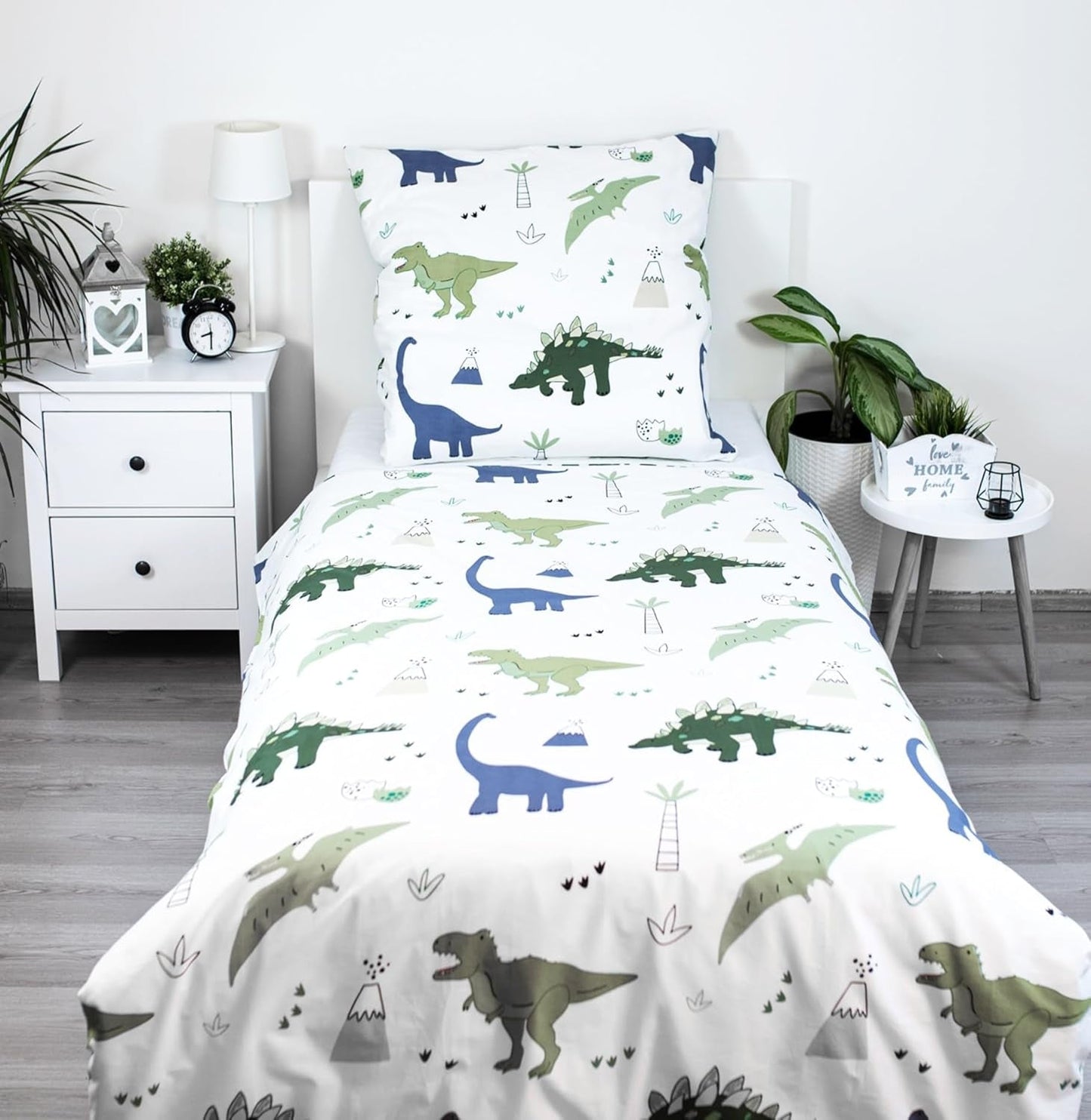 Sengetøj til børn, vendbart, Dinosaurer Sengetøj - børn Naty Shop Standardtitel