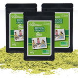 | Matcha økologisk pulver 100 g | Grøn te Matcha Powder Ceremoniel Grade | 100 % naturlig og førsteklasses kvalitet | Afgiftende te | Kompatibel med Matcha sæt, stilk, skål og glas.