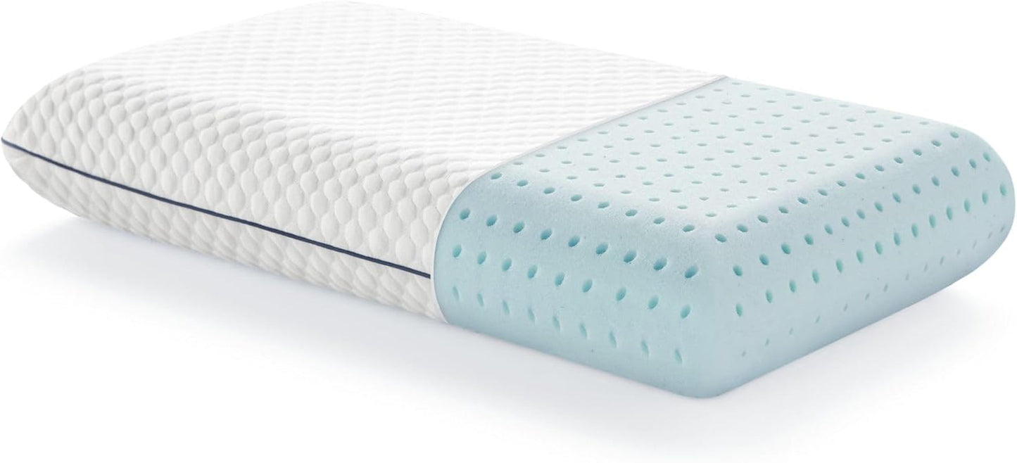 LUCID memory foam pude med gel 40x60 cm - åndbar - kølende effekt - vaskbart betræk - Oeko-Tex certificeret pude, hvid