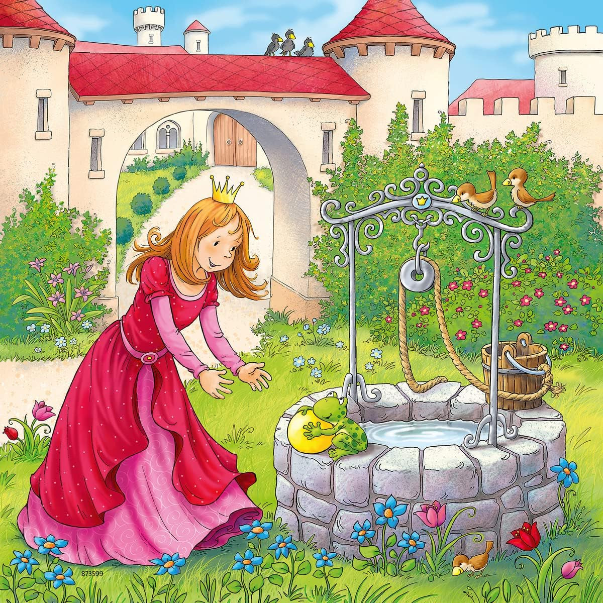 Ravensburger Puslespil til børn - 08051 Rapunzel, Rødhætte og Frøkongen - Puslespil for børn på 5 år og ældre, med 3X49 brikker Puslespil Naty Shop