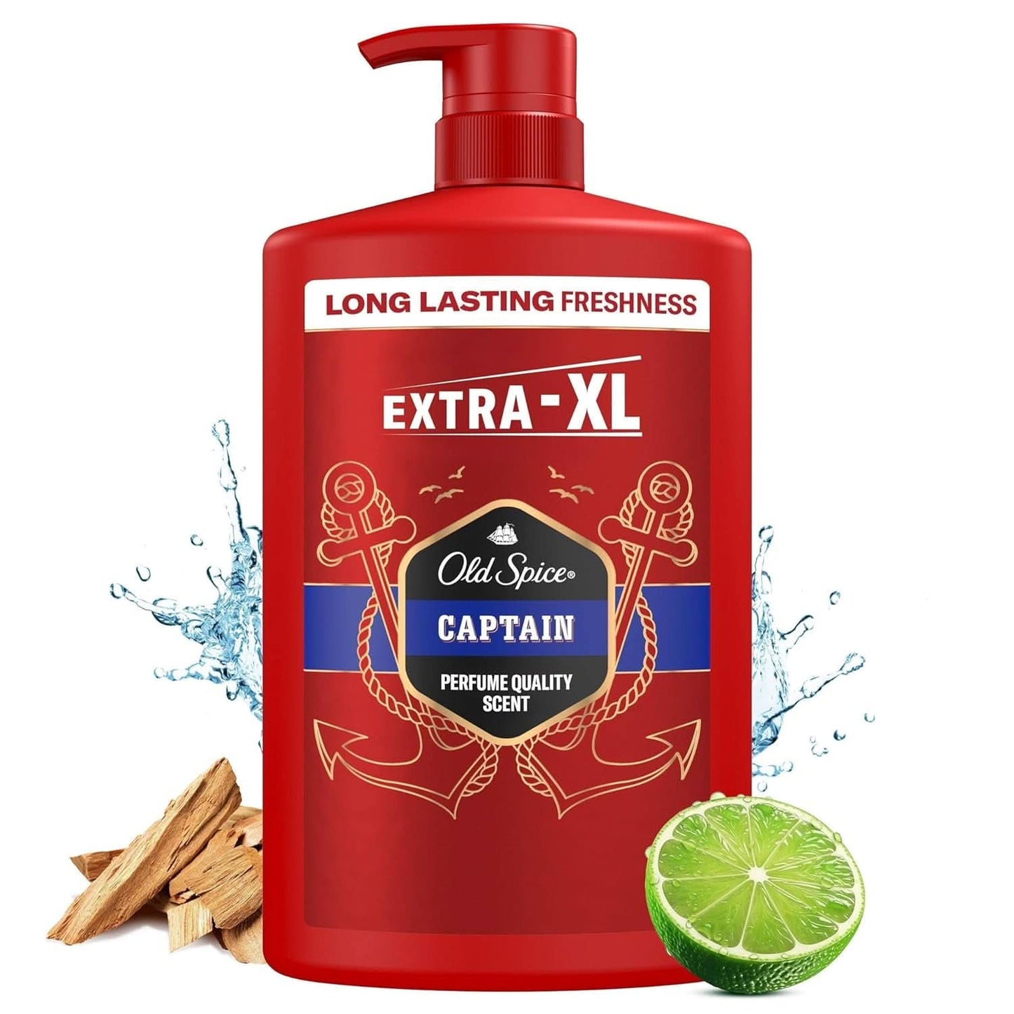 Old Spice Captain 3-i-1 shower gel og shampoo til mænd, 1 liter bruser og bad Naty Shop Captain