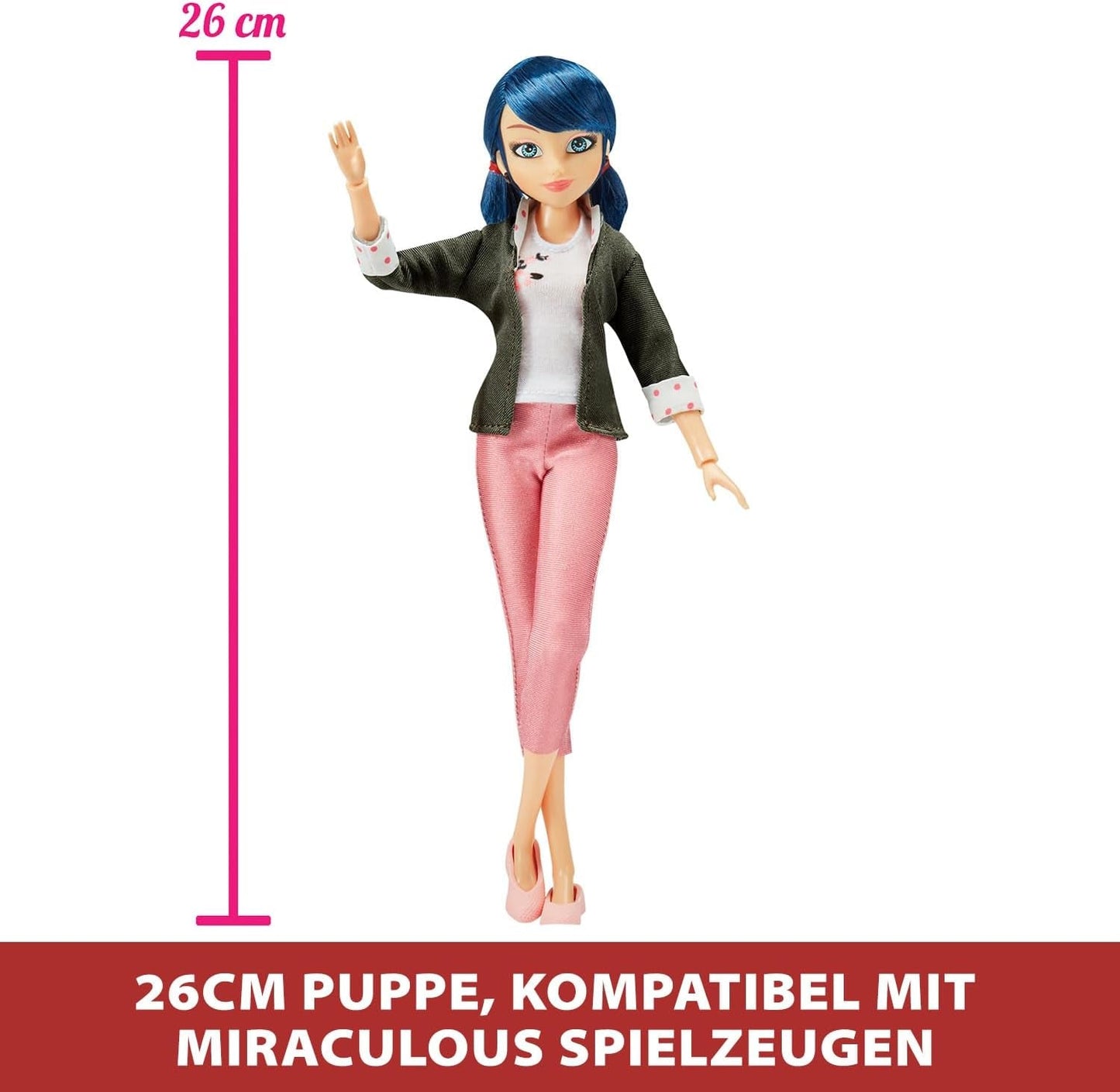 Bandai - Miraculous Ladybug - Dress up dukke 26 cm med to outfits - Ladybug - P50355 Dolls Naty Shop