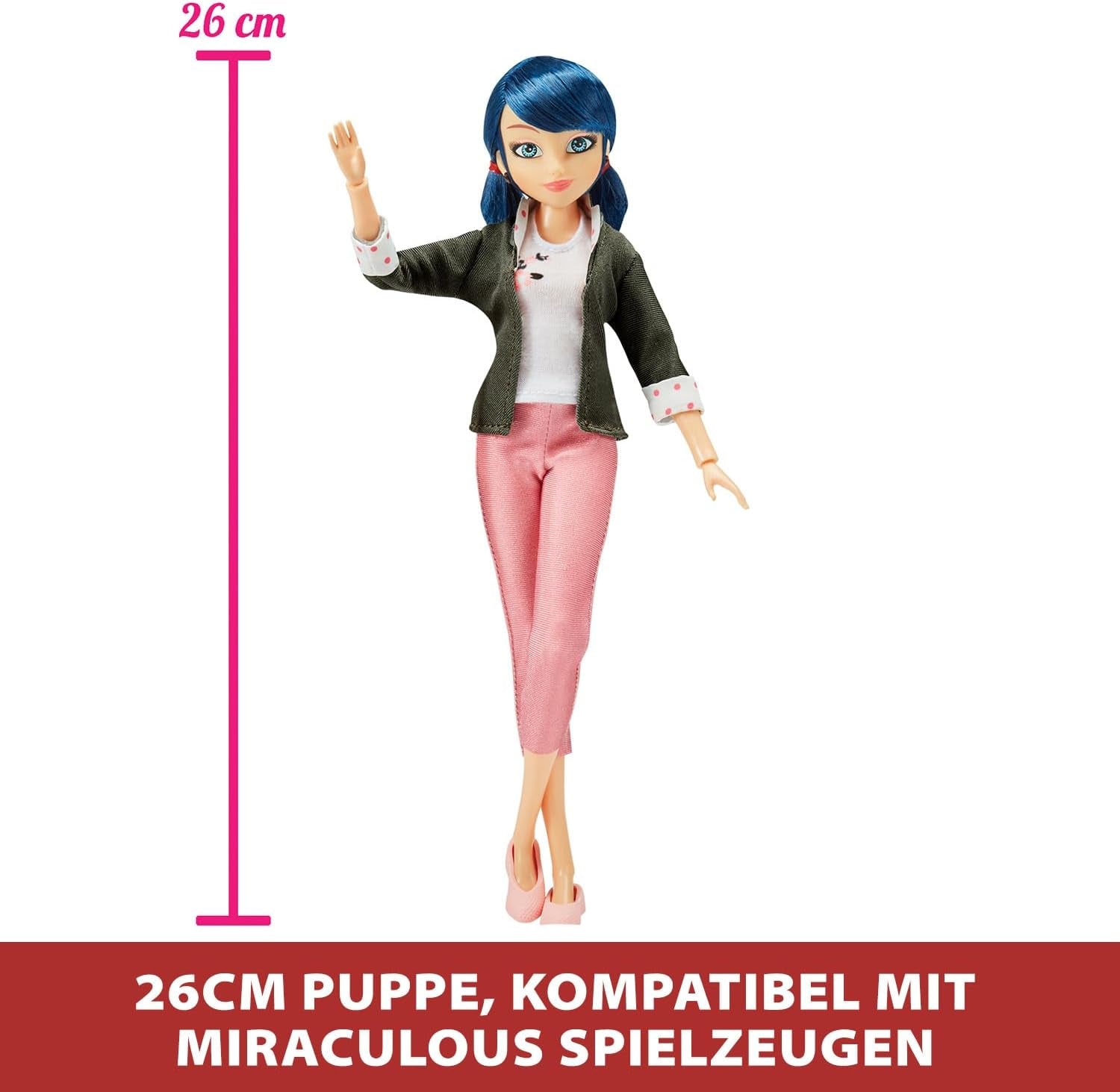 Bandai - Miraculous Ladybug - Dress up dukke 26 cm med to outfits - Ladybug - P50355 Dolls Naty Shop