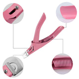 MWOOT 3 stykker falske negletang Akryl negletang, rustfrit stål neglespidser Cutter Trimmer Manicure Tool til akryl kunstige gel negle