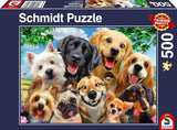 Schmidt Spiele 58390 Selfie hund, puslespil 500 brikker Puslespil Naty Shop Standard titel