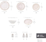 Karaca Elegance Bone Siena Spisesæt til 12, Moderne Porcelænsstel, Spisesæt med Suppeskåle, Serveringsfad, Dybe tallerkener, Desserttallerkener - hvid og guld