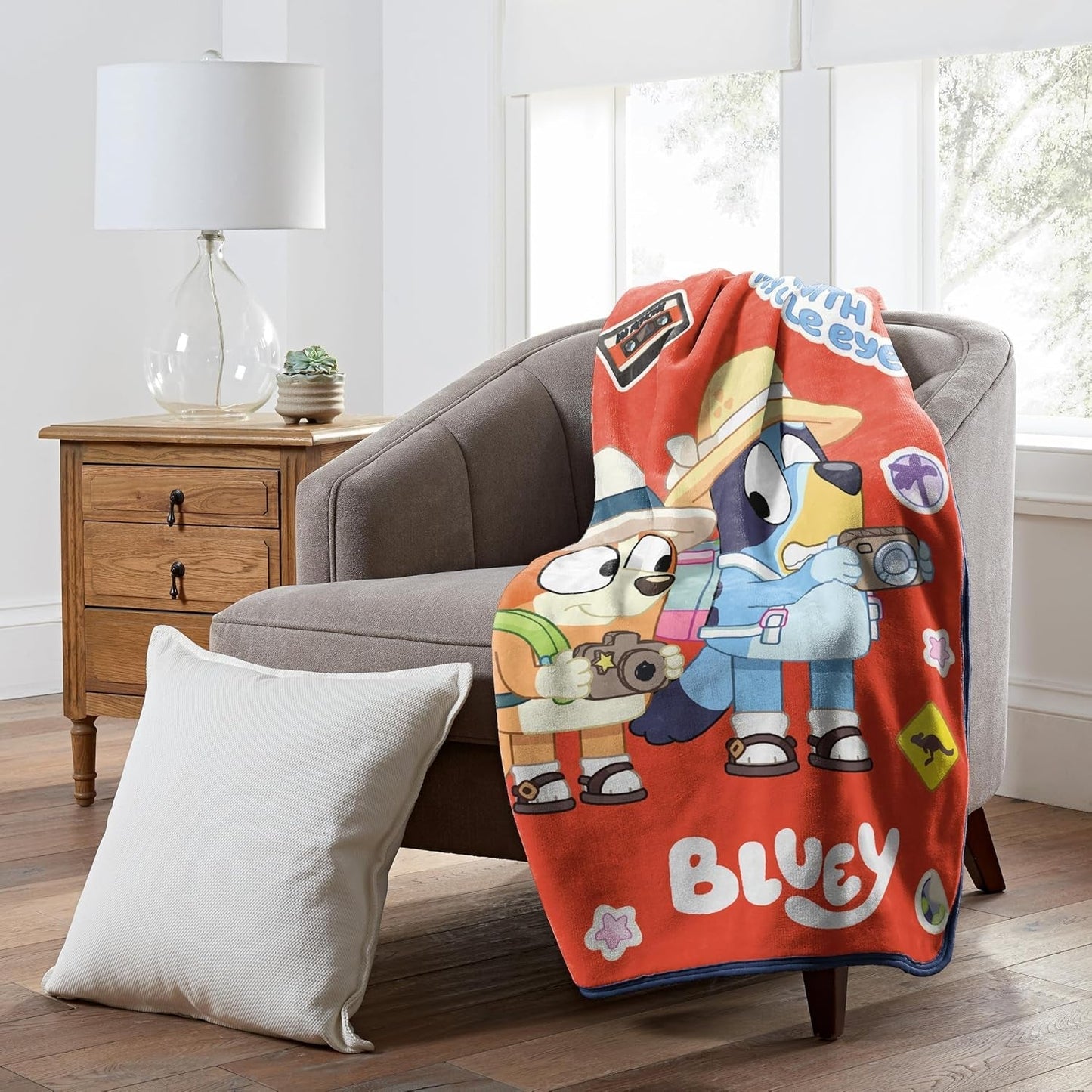 Northwest Bluey Silk Touch tæppe, 116,8 X 152,4 cm, Roadtrip Northwest senge og tæpper