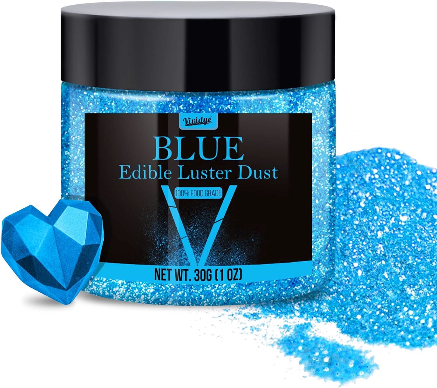 Spiselig glitter, 5 gram Naty Shop Blue