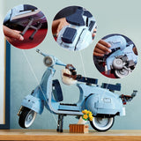 LEGO Icons Vespa 125, bygbar motorcykelmodel, vintage italiensk scooter, modelsæt til voksne, udstillingsstykke som værelsesindretning, gaver til kvinder og mænd 10298 byggesæt Besuche den LEGO-Store