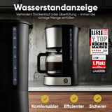 Kaffeespressomaskine med Clatronic® filter | til 12-14 kopper | Kaffe espressomaskine med filter | Rustfri stålkasse | Anti-dryp | Espresso | Kaffe espressomaskine med filter | 800W | KA 3808