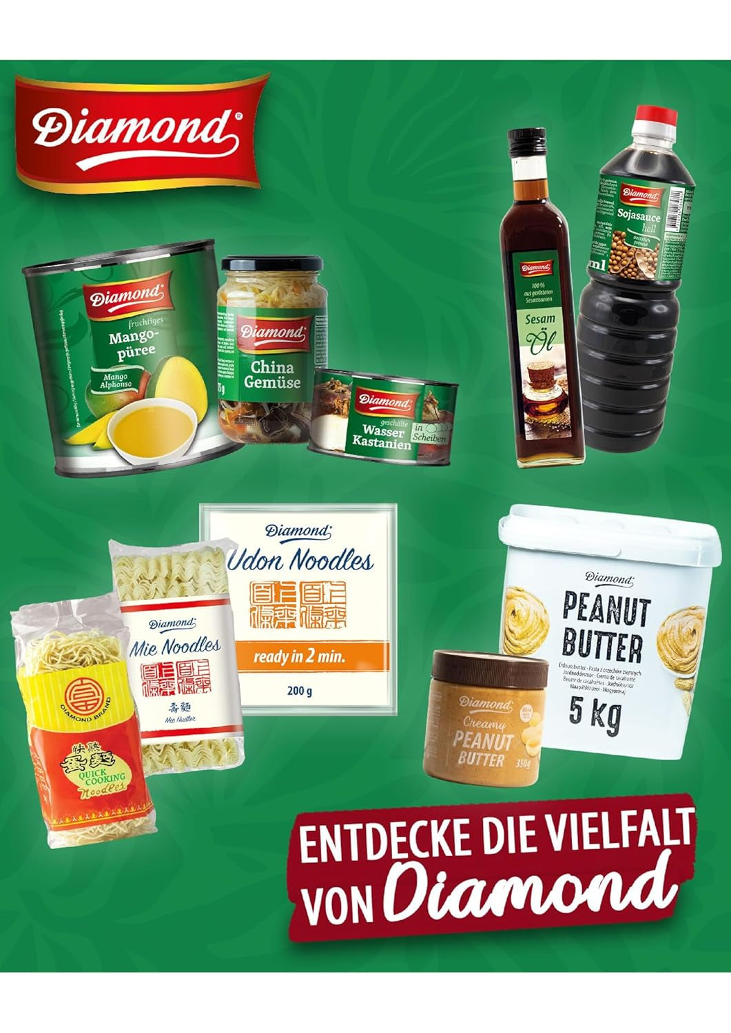 DIAMOND glasnudler, lange glasnudler, naturligt veganske og glutenfri - 1 x 250 g