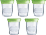 MAM Sæt med 5 beholdere til mælk og mad, lavet af plastik, uden Bpa og Bps Tilbehør Mad og Amning Bebe Naty Shop