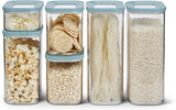 Mepal sæt med 6 opbevaringsglas med låg - Rektangulære madbeholdere - Plastkøkkenorganisering - Lufttætte opbevaringsbeholdere - 2x 2000ml, 2x 1000ml, 1x 1500ml & 1x 425ml - White Naty Shop Food Opbevaringsbokse Nordic Green 6-delt sæt