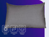 Læsepude Traumnacht Cosy Rygpude, 70 x 40 cm mørkegrå, aftageligt og vaskbart betræk af 100% polyester, praktisk sidelomme, Øko-Tex certificeret, produceret efter tyske kvalitetsstandarder