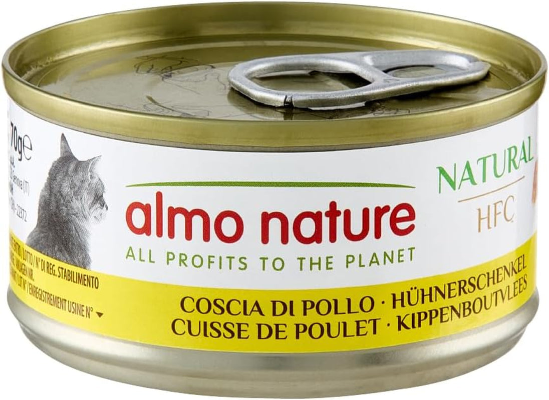 Almo Nature HFC Naturligt vådfoder til katte - Assorterede opskrifter med kylling - 6 x 70g