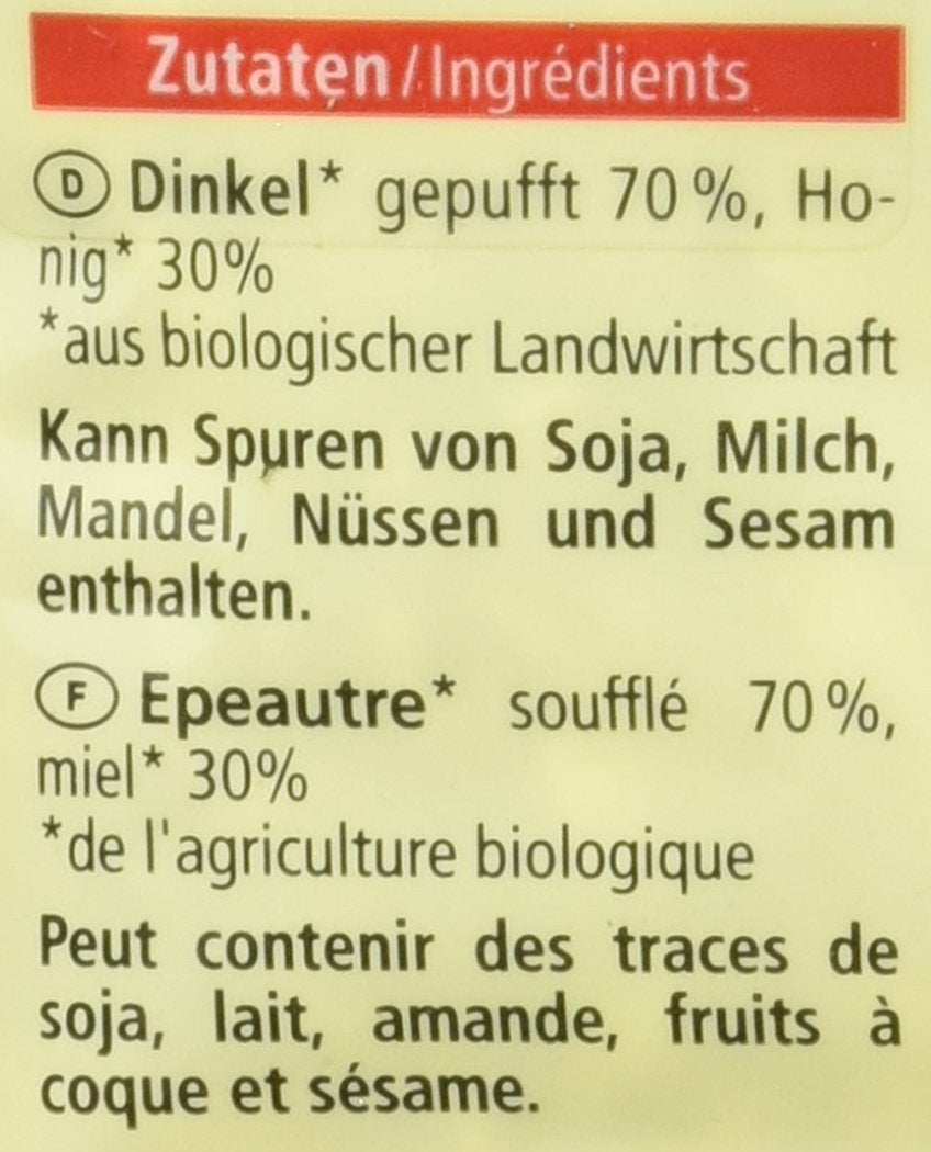 Bio Dinkel Gepuft, 200G Cereal Naty Shop