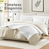 Comfort Spaces Kienna Quilt Sæt Luksus Dobbelt Stitch Sommertæppe Letvægts Blødt Helårs Sengetøj Matchende pudebetræk Hvid King Size tæppe (264,2 X 228,6 Cm) Naty Shop Dyner og dyner