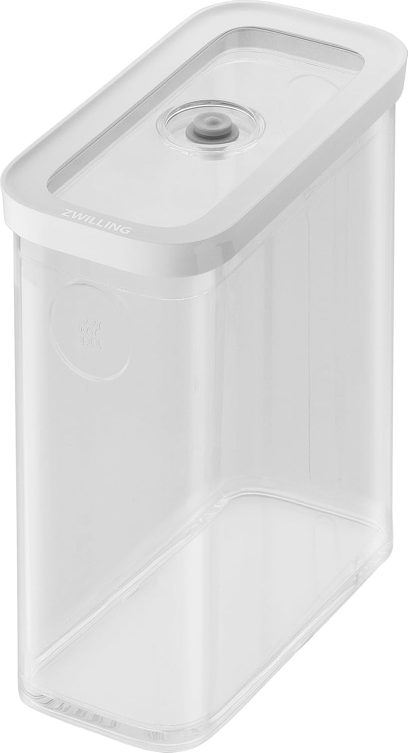 ZWILLING FRESH & SAVE CUBE Box, størrelse 2M, modulær og stabelbar opbevaringsboks, Hermetisk og tømbar opbevaring, Tåler opvaskemaskine, Transparente madopbevaringsbokse Naty Shop 3M