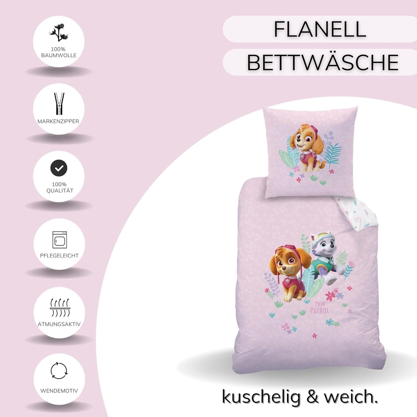 Sengetøj, Paw Patrol, 100% bomuld Sengetøj - børn Naty Shop