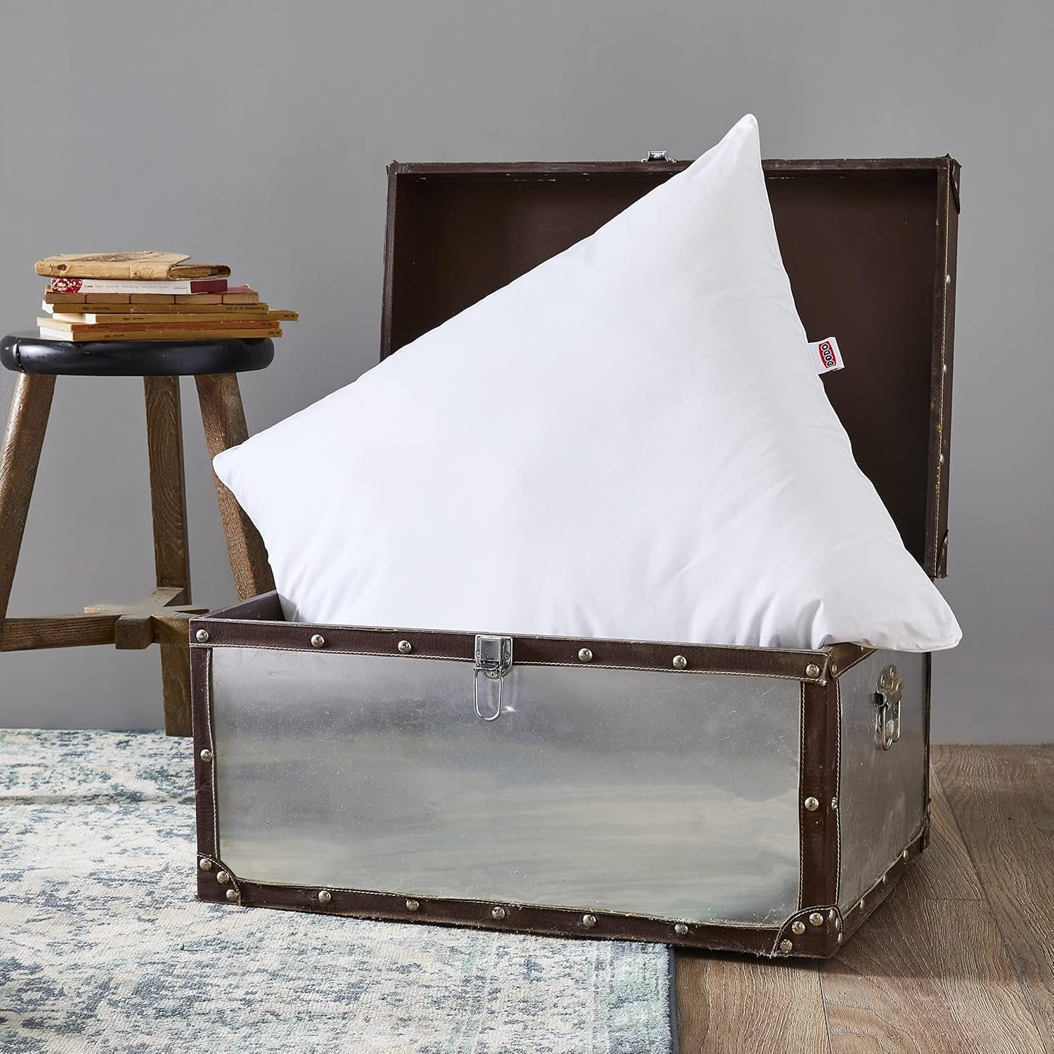 DODO 64476 Calgary Pude, Dun/Gåse & Andeskind, 65 X 65 cm, Hvid Standard Naty Shop Unikke Puder