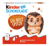 Kinder Chokolade (20 x 50 g) - Valentinsdagsgave til ham og hende, karneval og fastelavnsslik - Fyldte mælkechokoladebarer - 20 pakker med 4 individuelle barer hver