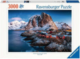Ravensburger Puslespil 17081 - Hamnoy, Lofoten - 3000 brikker puslespil til voksne og børn fra 14 år, Norge landskabspuslespil Naty Shop Hamnoy, Lofoten