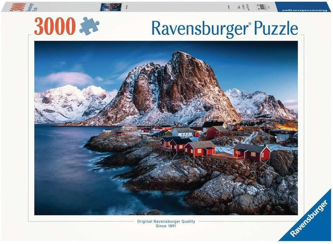 Ravensburger Puslespil 17081 - Hamnoy, Lofoten - 3000 brikker puslespil til voksne og børn fra 14 år, Norge landskabspuslespil Naty Shop Hamnoy, Lofoten
