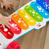Fisher-Price Light-up kæmpe xylofon - elektronisk musikinstrument til at trække sammen med sange med læringsindhold, til børn, småbørn fra 9 måneder, flerfarvet, version: fransk, HJK40 Jucarii Bebe Naty Shop