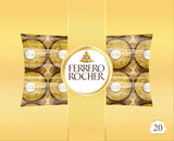 Ferrero Rocher - Sprøde og cremede hasselnøddepraliner - Valentinsdagsgave til ham og hende - 16 pakker med 4 individuelle praliner
