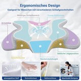 NVKHG Hukommelsesskumpude Ergonomisk nakkepude Hovedpude, Hukommelsesskumpude Hovedpude til side, ryg og mavesove for at forbedre søvnkvaliteten, 60X41X13/11 cm cervikale ortopædiske puder Naty Shop