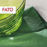 , Papirservietter til engangsbrug, ideelle til afslappede frokoster og buffeter, pakke med 50 servietter, størrelse 33X33, 4-fold, 2-lags, skovgrønt, 100 % rent cellulosepapir, Fsc-certificeret