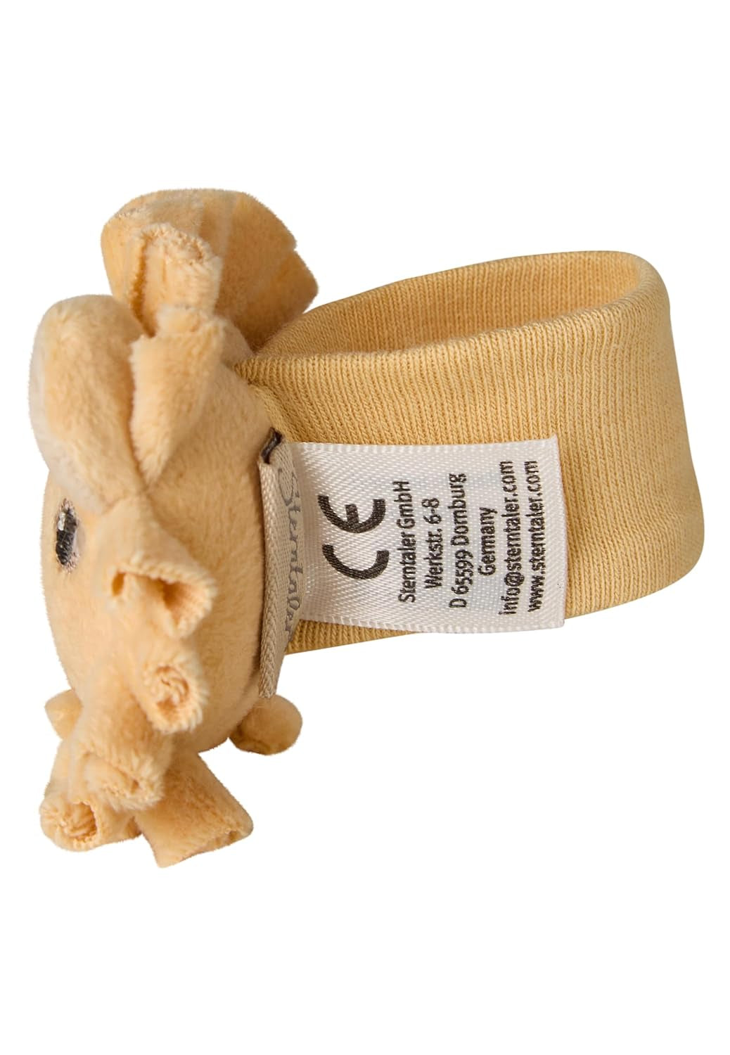 Sterntaler Lion Leo Rattle Arm - Blødt legetøj til babyer med rangle og elastik - Til babyer at gribe og lege med - Ideel gave, okker babylegetøj Naty Shop
