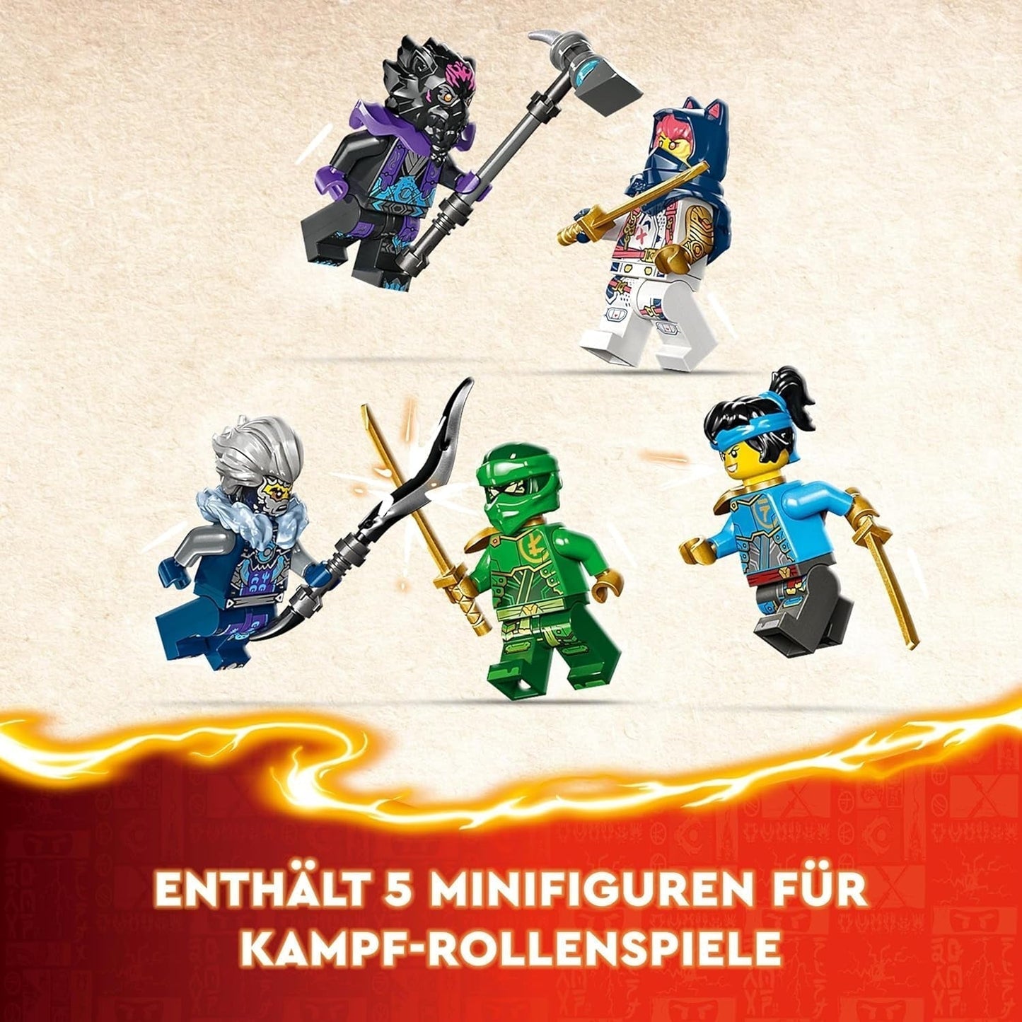 LEGO NINJAGO Egalt Dragemester, Ninjasæt med Dragelegetøj og 5 figurer inklusive Lloyd og NYA, Dragemester, gave til drenge og piger fra 8 år 71809 Byggesæt Beuche den LEGO-Store