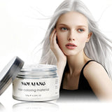 Midlertidig hårfarve, 4,23 ounce farvevoks til mænd, kvinder, vaskbar naturlig farve pomade, øjeblikkelig hårfarve til fest, Cosplay, Halloween (rød) Naty Shop hårfarve hvid 120 g (1 pakke)