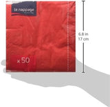 50 væv, bomuld, 33 x 33 cm, 2-lags, FSC-rød, cellulose, 33 x 33 cm (pakke med 3)