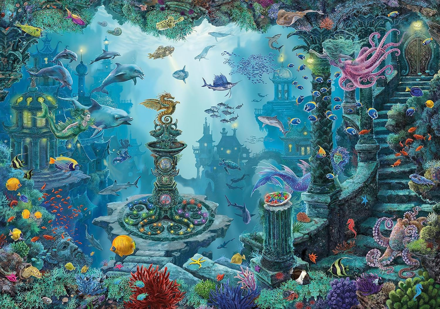 Ravensburger EXIT Puzzle Kids - 13394 In the Underwater Kingdom - puslespil 368 brikker til børn over 9 år, børnepuslespil Puslespil Naty Shop