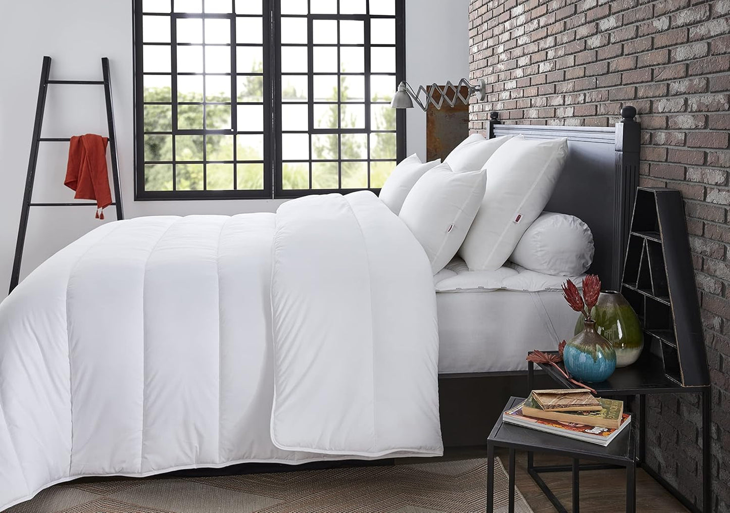 Dyne, Midesikker, Hvid, 240 X 220 Cm, Til dobbeltseng, Dyne Niagara, Blød og behagelig, Kan maskinvaskes ved 40 °C Dyner og dyner Naty Shop