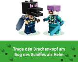 LEGO Minecraft The End Dragon and The End Ship Action-legetøj og opdagelsessæt Videospilbyggesæt Adventuresæt Gave til drenge og piger 8 år 21264 byggesæt Beuche den LEGO-Store
