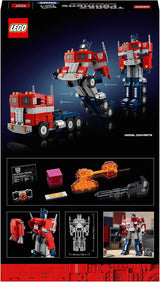 LEGO 10302 Ikoner Optimus Prime Sæt, 2-i-1 robotfigur- og modellastbil, Transformers Legetøjsmodelsæt til voksne, fødselsdags- eller julegave til mænd, kvinder, hende og ham byggesæt Besuche den LEGO-Store