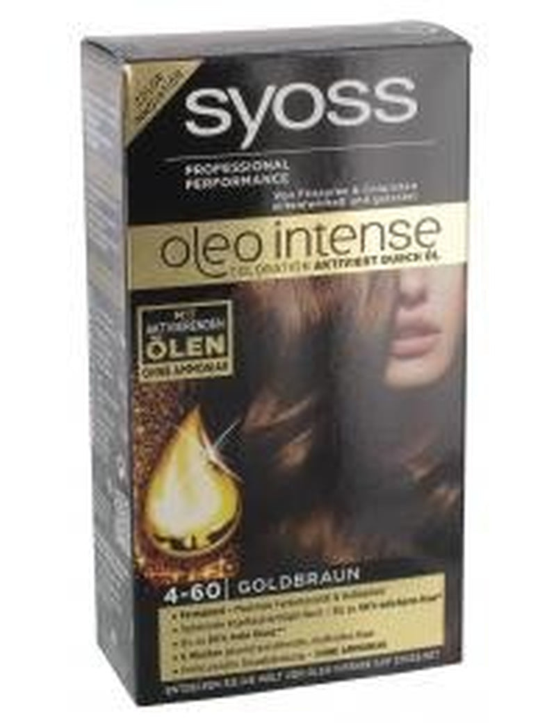 Syoss Oleo Intense Coloration 5-86 Sweet Brown 3 pakke (3 x 1 styk) Naty Shop Hårfarve gylden brun 1 styk (1 pakke)