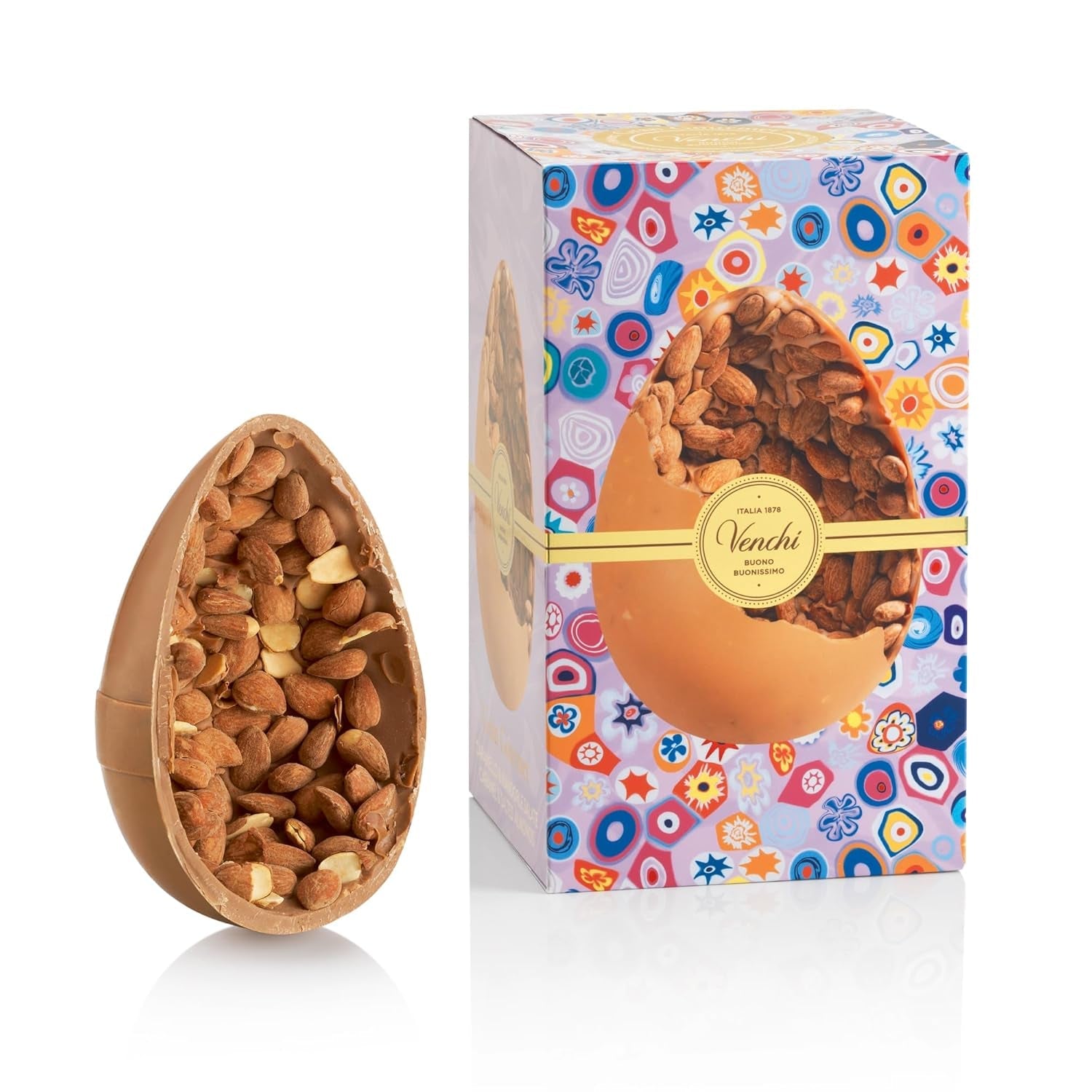 Venchi - Chokoladeæg, pistaciesmag, med hel pistacie, med overraskelse, glutenfri, 500g, påskekollektion, gaveidé