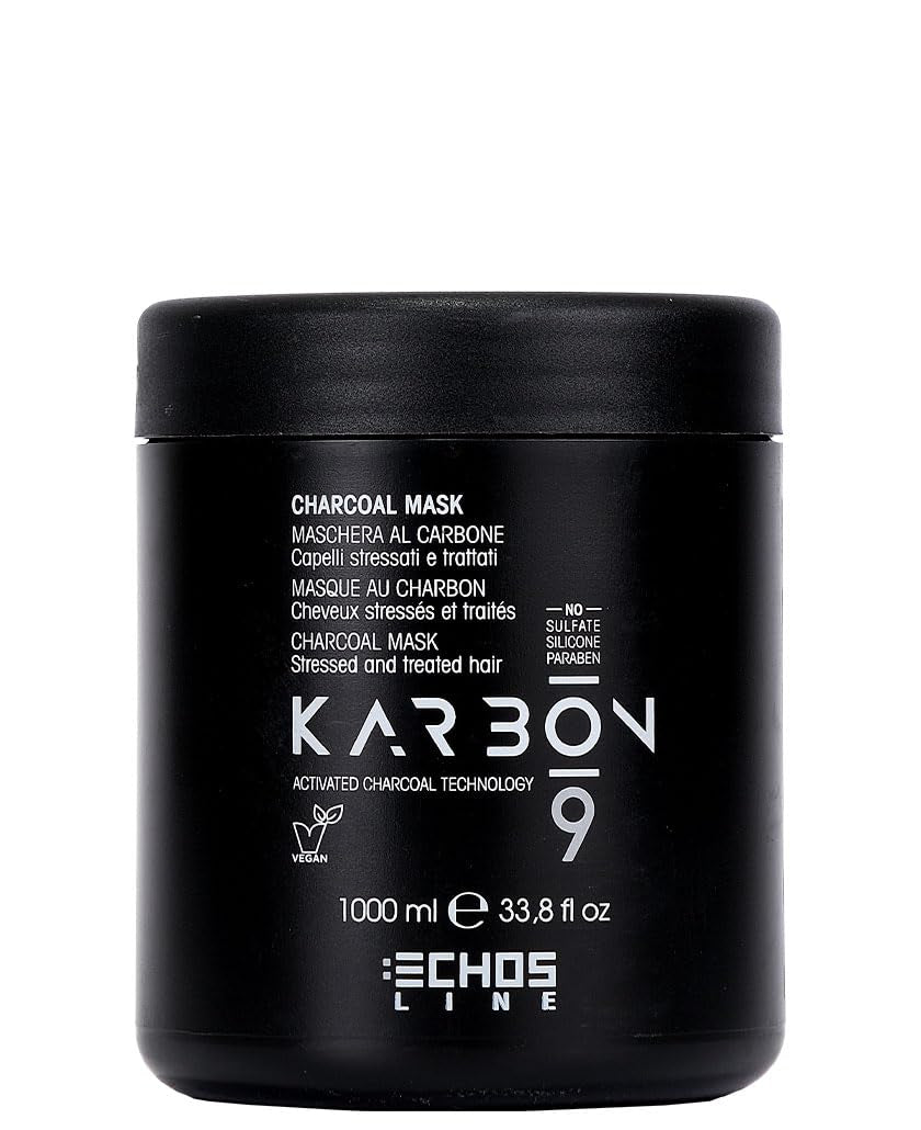 Echosline Karbon 9 Organic Vegan Charcoal Mask (1000ml) Naty Shop Hair Mask Standardtitel