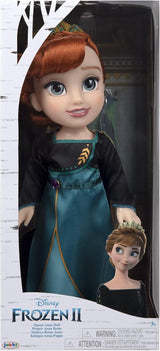 Disney Frozen 2 Anna Doll - en 35 cm høj poserbar dukke i en ikonisk modekjole med Arendelle-emblem og et diadem for ekstra sjov, til piger fra 3 år og opefter
