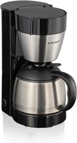 Cloer 5009 Hold Warm Filter Espressomaskine til op til 8 kopper 800W med isoleret rustfri stålkaraffel 1x4 filterkop Sort