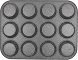 Pure Roq Muffinform Für 12 Muffins, Aluminium, Schwarz Forme og bageplader Naty Shop