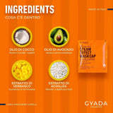 GYADA COSMETICS, hårmaske lavet af let og revitaliserende materiale, giver glans og blødhed, nærende og reparerende effekt, med termohætte, baseret på kokosolie og avocado, 60 ml Naty Shop hårmaske